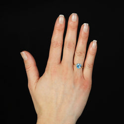 Bague Solitaire en or jaune et topaze - Castafiore