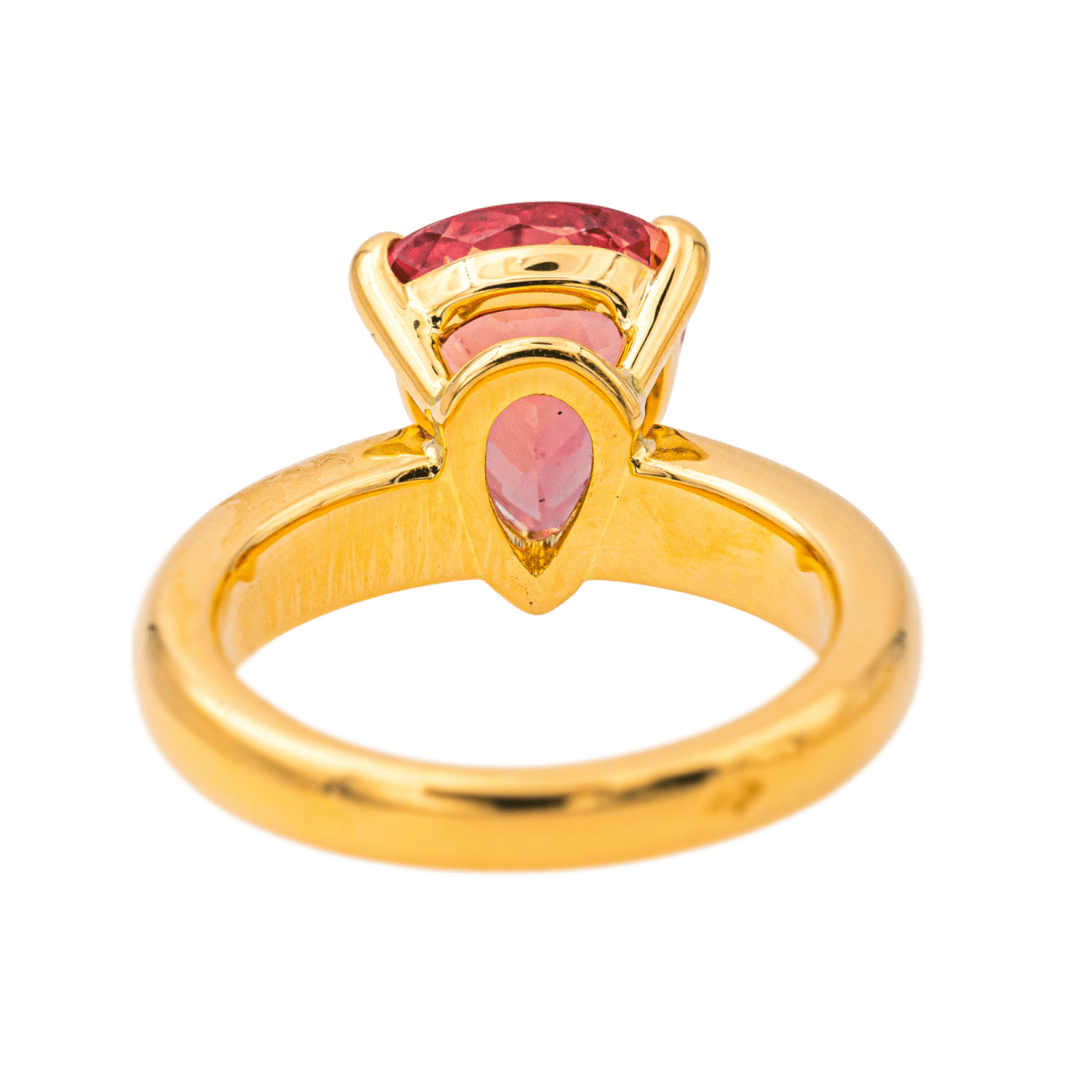 Bague Solitaire en or jaune et tourmaline - Castafiore