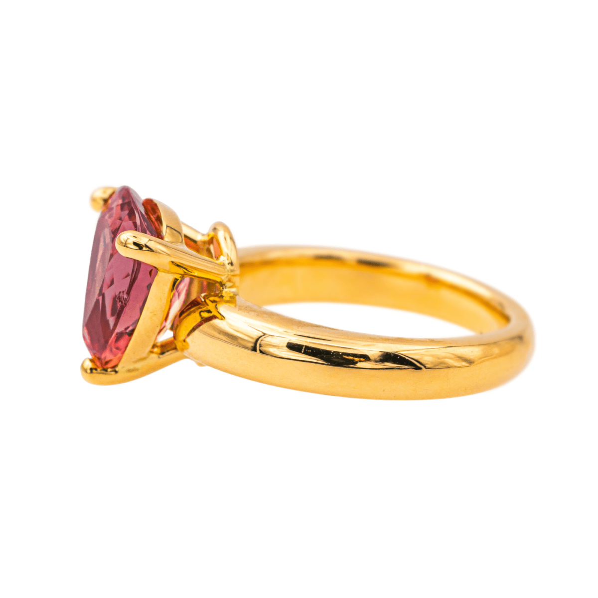Bague Solitaire en or jaune et tourmaline - Castafiore