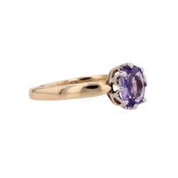 Bague Solitaire en or jaune, or blanc et saphir - Castafiore