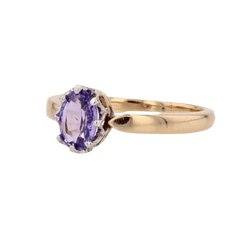 Bague Solitaire en or jaune, or blanc et saphir - Castafiore