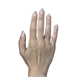 Bague Solitaire en or jaune, platine et diamants - Castafiore