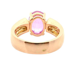 Bague Solitaire en or jaune, saphir, et diamants - Castafiore