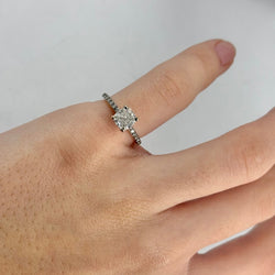 Bague Solitaire en or or blanc et diamants - Castafiore