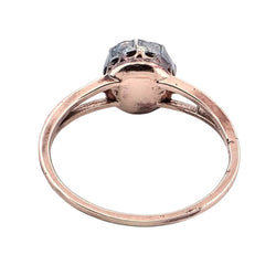 Bague Solitaire en or rose, argent et diamant - Castafiore