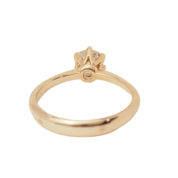 Bague Solitaire en or rose et diamant - Castafiore