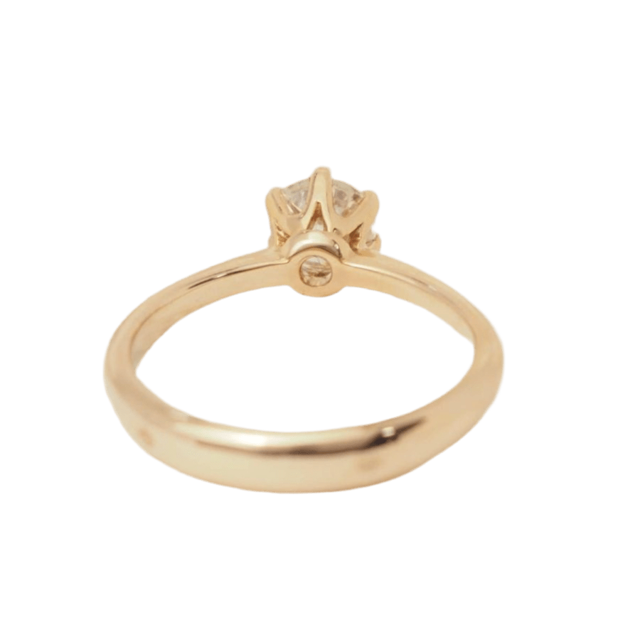 Bague Solitaire en or rose et diamant - Castafiore