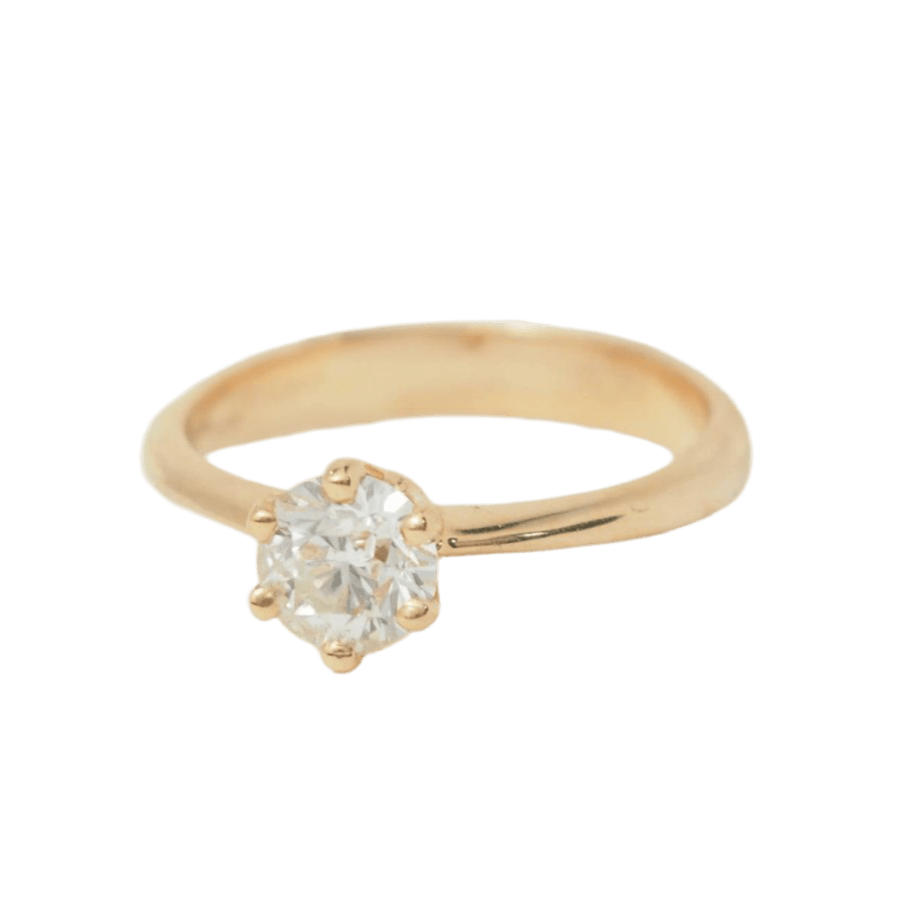 Bague Solitaire en or rose et diamant - Castafiore