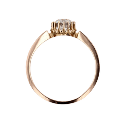 Bague Solitaire en or rose et diamant - Castafiore