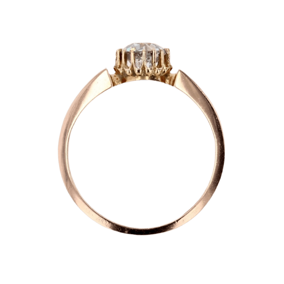 Bague Solitaire en or rose et diamant - Castafiore