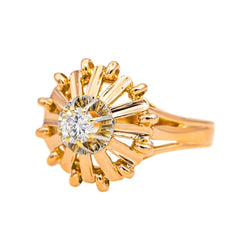 Bague Solitaire en or rose et diamant - Castafiore