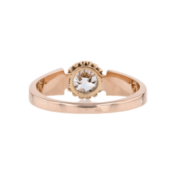 Bague Solitaire en or rose et diamant - Castafiore