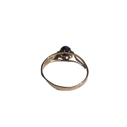 Bague Solitaire en or rose et lapis - lazuli - Castafiore