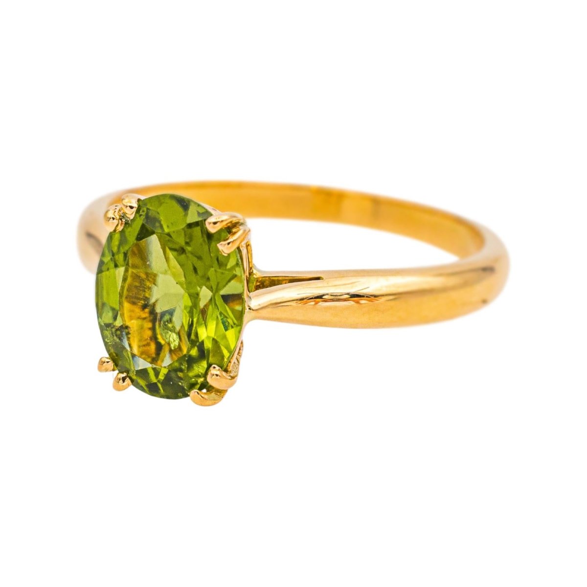 Bague Solitaire en or rose et péridot - Castafiore