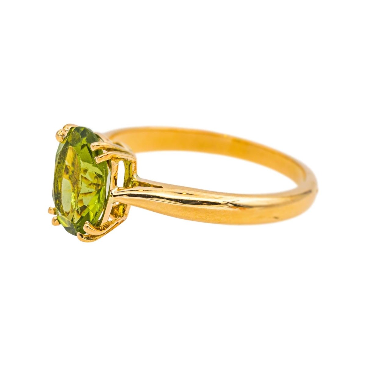 Bague Solitaire en or rose et péridot - Castafiore