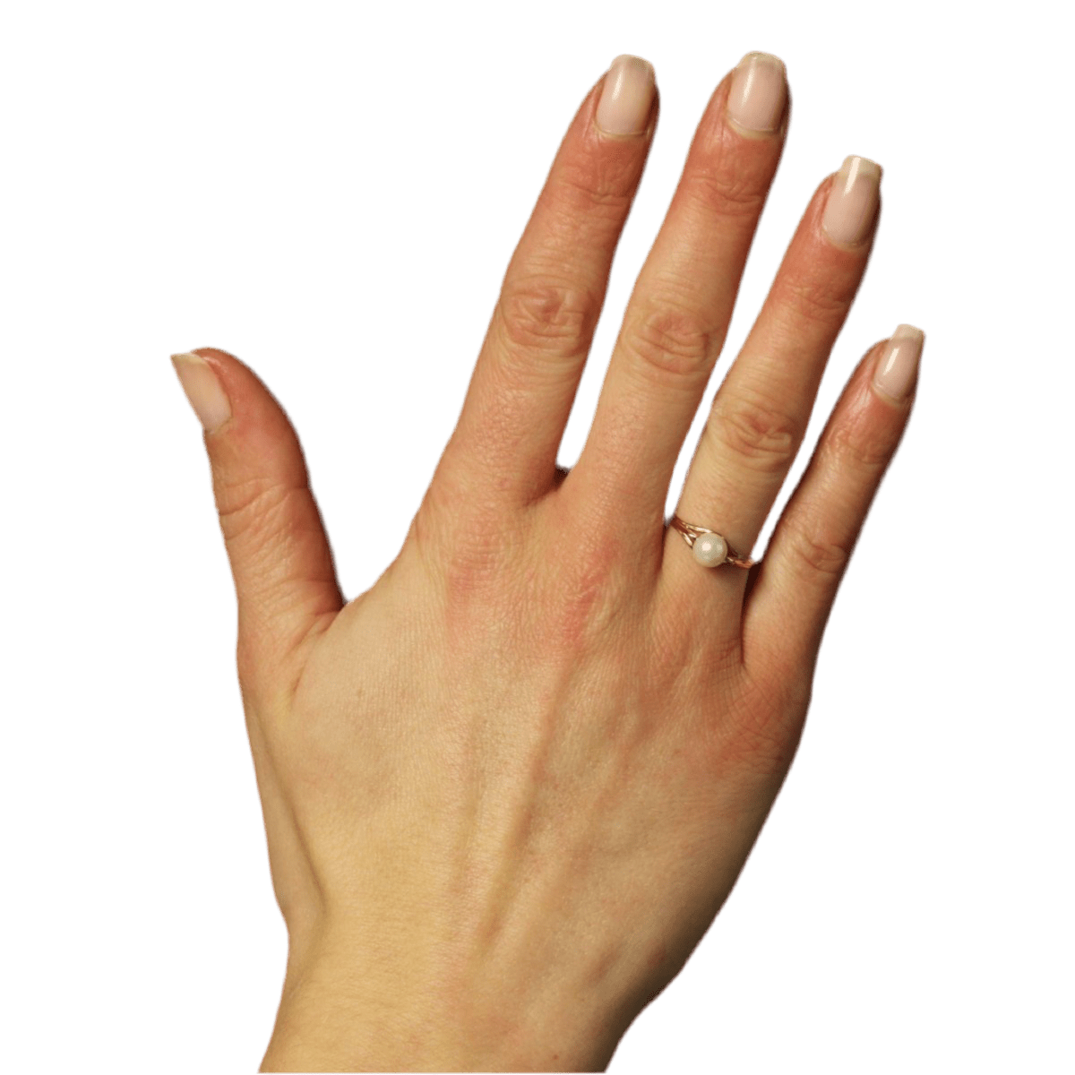 Bague Solitaire en or rose et perle - Castafiore