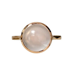 Bague Solitaire en or rose et quartz - Castafiore