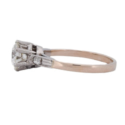 Bague Solitaire en or rose, platine et diamants - Castafiore