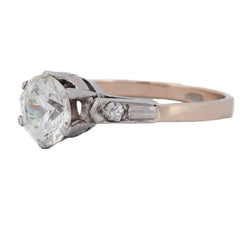Bague Solitaire en or rose, platine et diamants - Castafiore