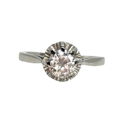 Bague Solitaire en platine et diamant - Castafiore