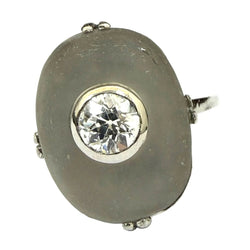 Bague Solitaire en platine et diamant - Castafiore