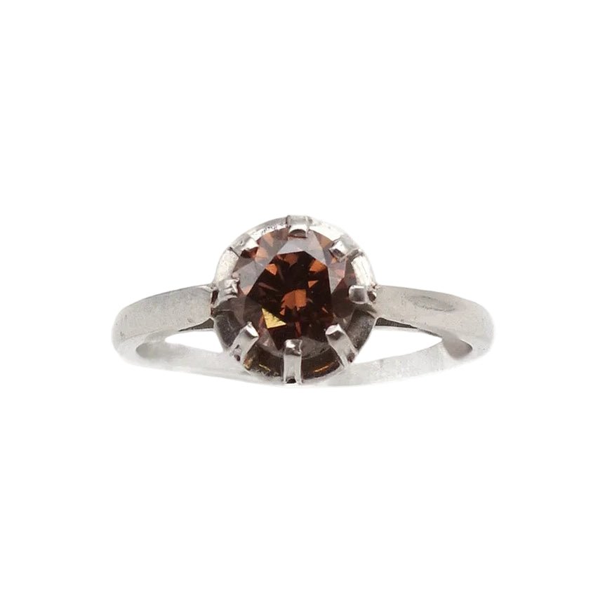 Bague Solitaire en platine et diamant - Castafiore