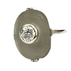 Bague Solitaire en platine et diamant - Castafiore