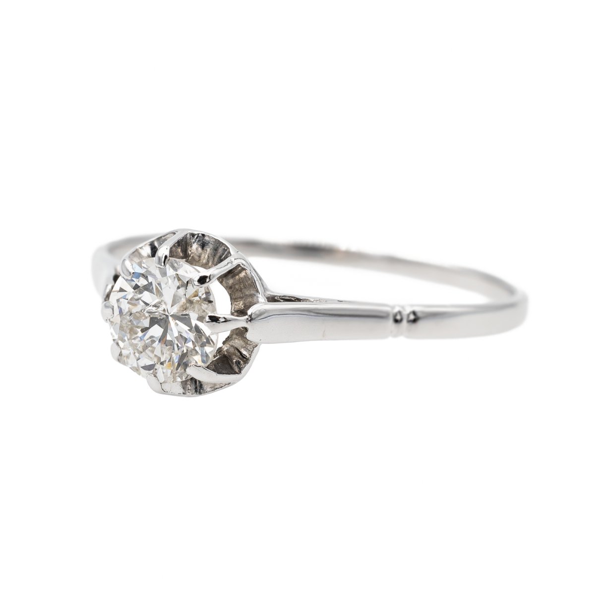 Bague Solitaire en platine et diamant - Castafiore