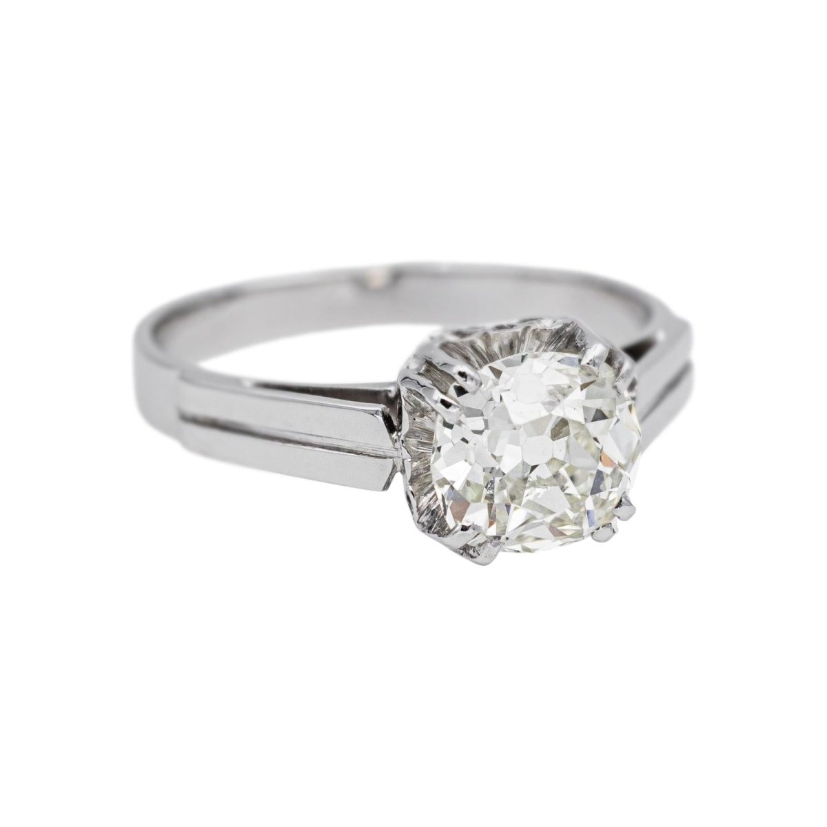 Bague Solitaire en platine et diamant - Castafiore