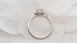 Bague Solitaire En Platine Et Diamant - Castafiore