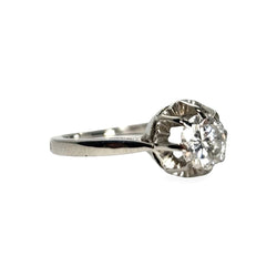 Bague Solitaire en platine et diamant - Castafiore