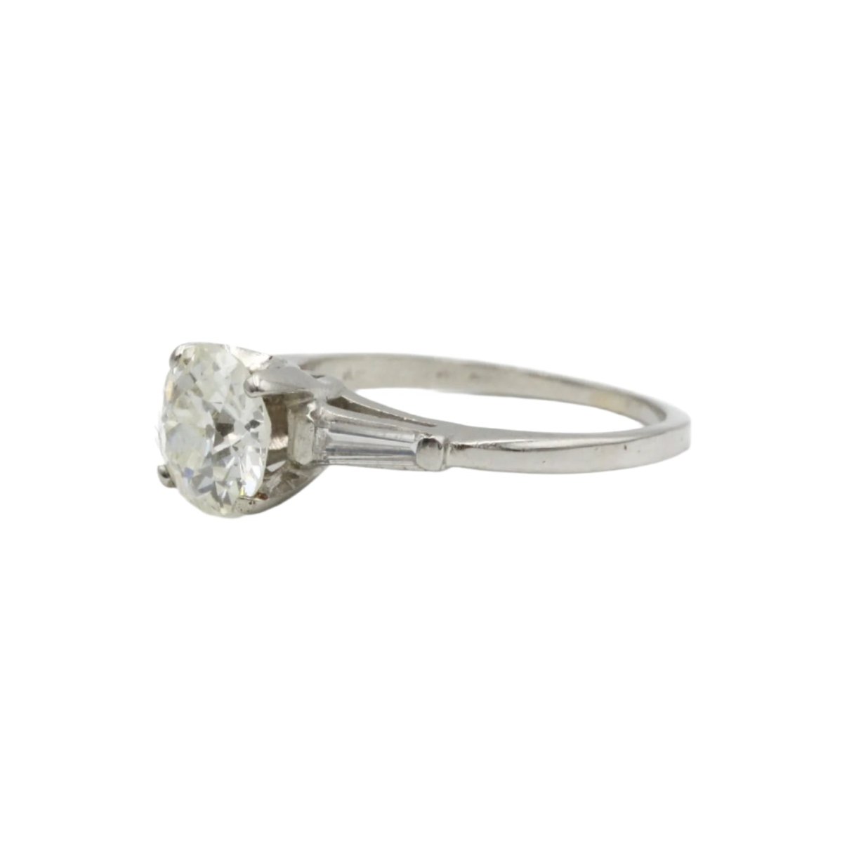 Bague Solitaire en platine et diamant - Castafiore