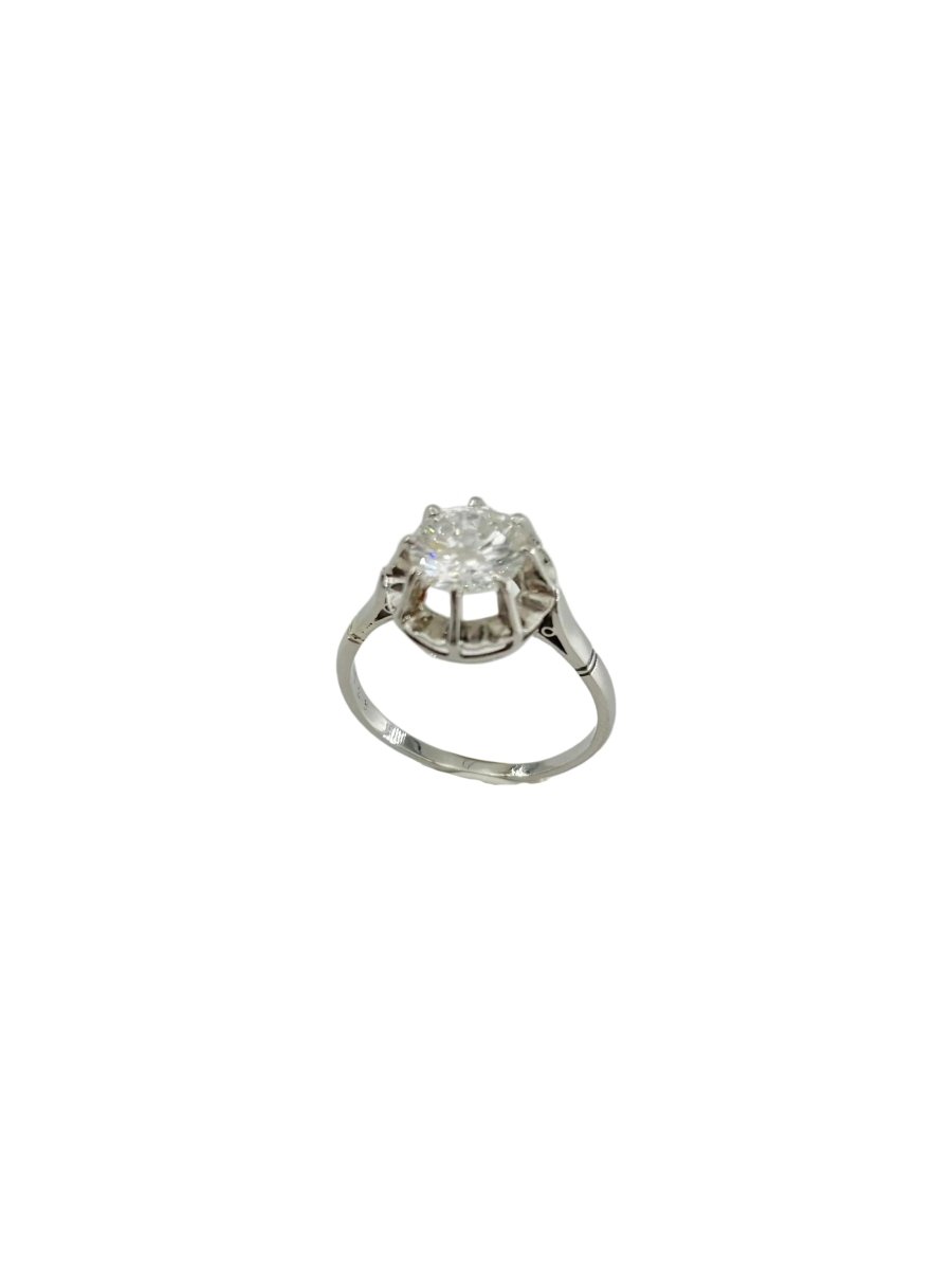 Bague Solitaire en platine et diamant - Castafiore