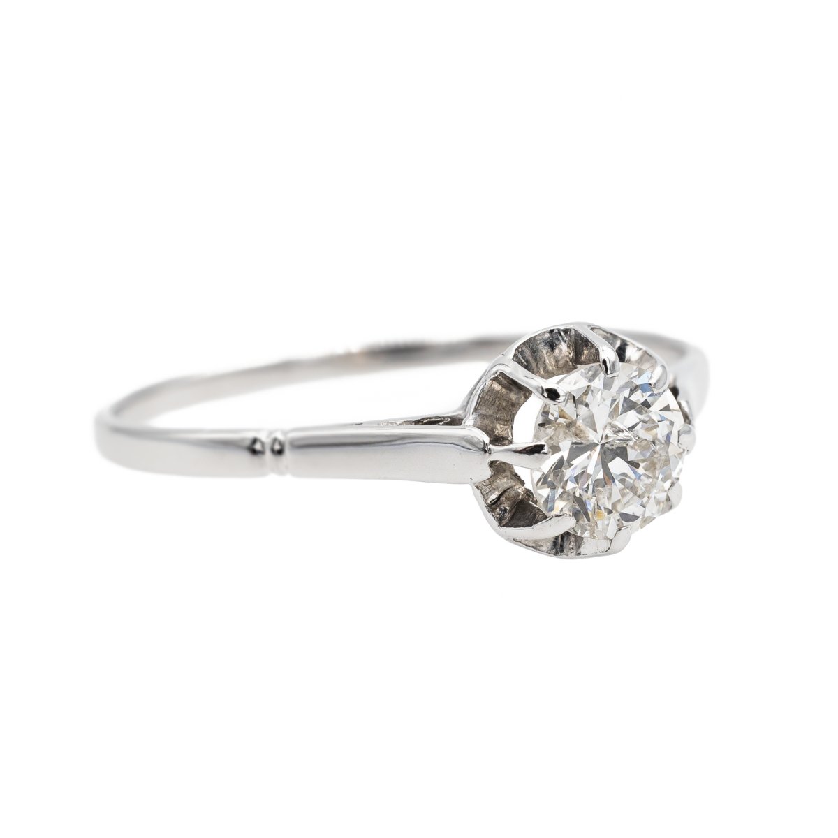 Bague Solitaire en platine et diamant - Castafiore