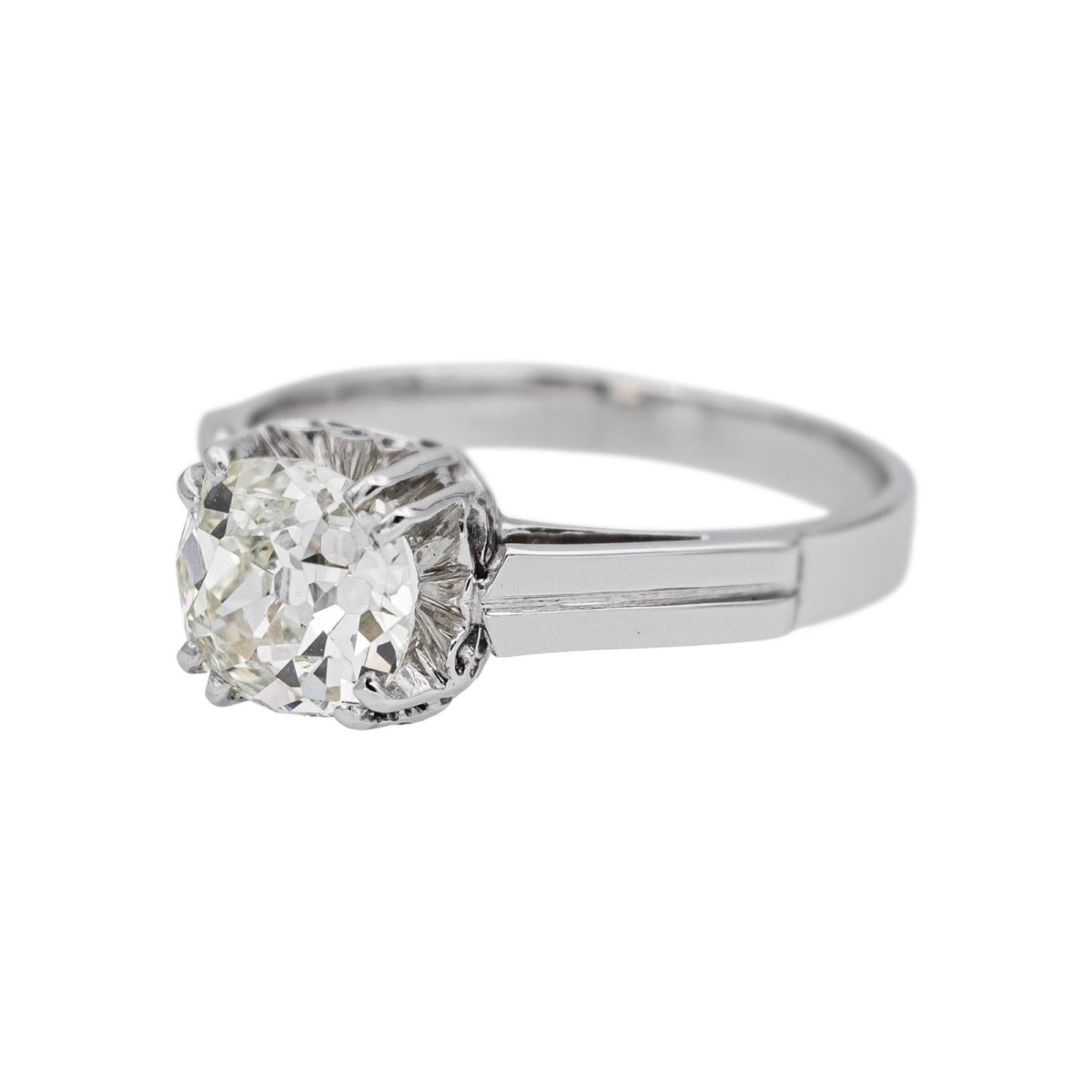 Bague Solitaire en platine et diamant - Castafiore