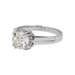 Bague Solitaire en platine et diamant - Castafiore