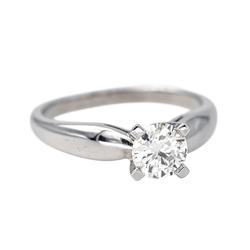 Bague Solitaire en platine et diamant - Castafiore