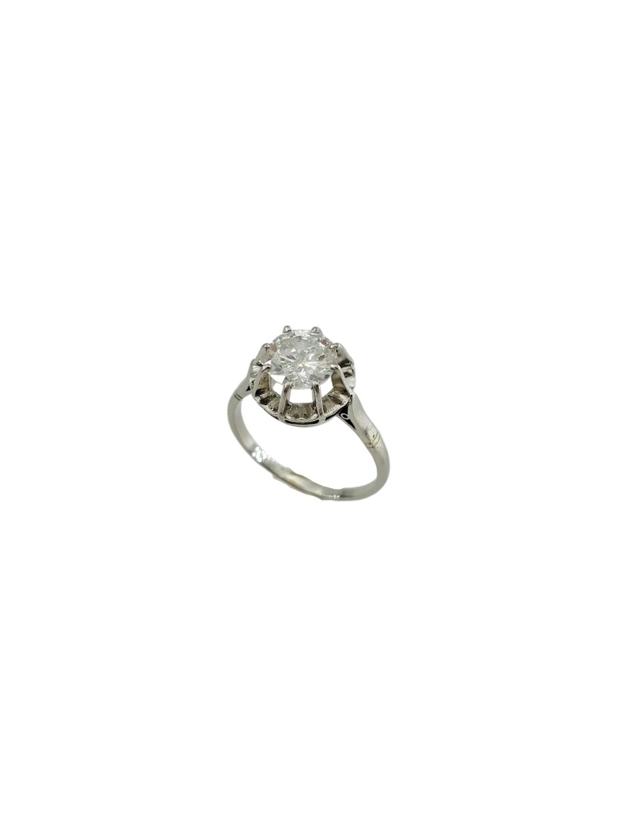 Bague Solitaire en platine et diamant - Castafiore