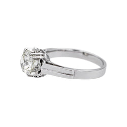 Bague Solitaire en platine et diamant - Castafiore