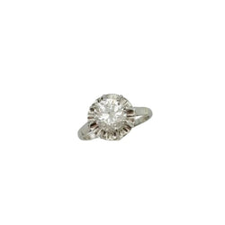 Bague Solitaire en platine et diamant - Castafiore