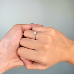 Bague Solitaire en platine et diamant - Castafiore