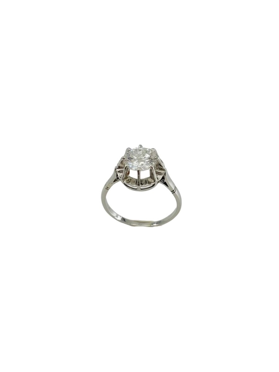 Bague Solitaire en platine et diamant - Castafiore