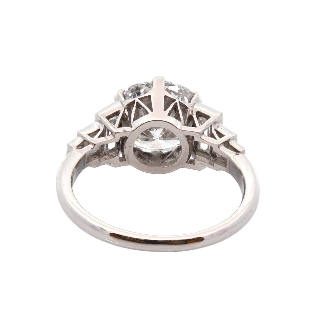 Bague Solitaire en platine et diamants - Castafiore