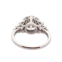 Bague Solitaire en platine et diamants - Castafiore