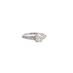Bague Solitaire en platine et diamants - Castafiore