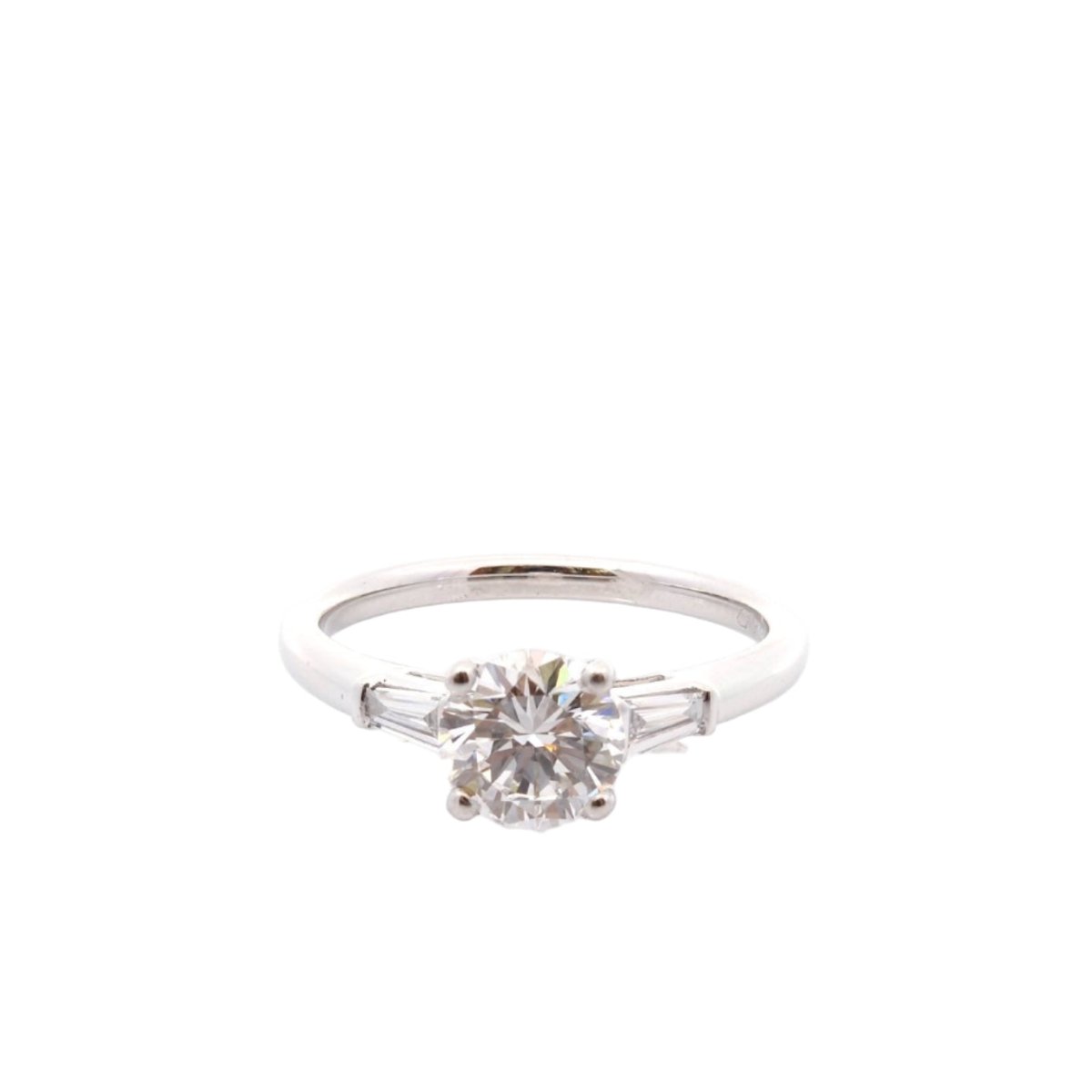 Bague Solitaire en platine et diamants - Castafiore