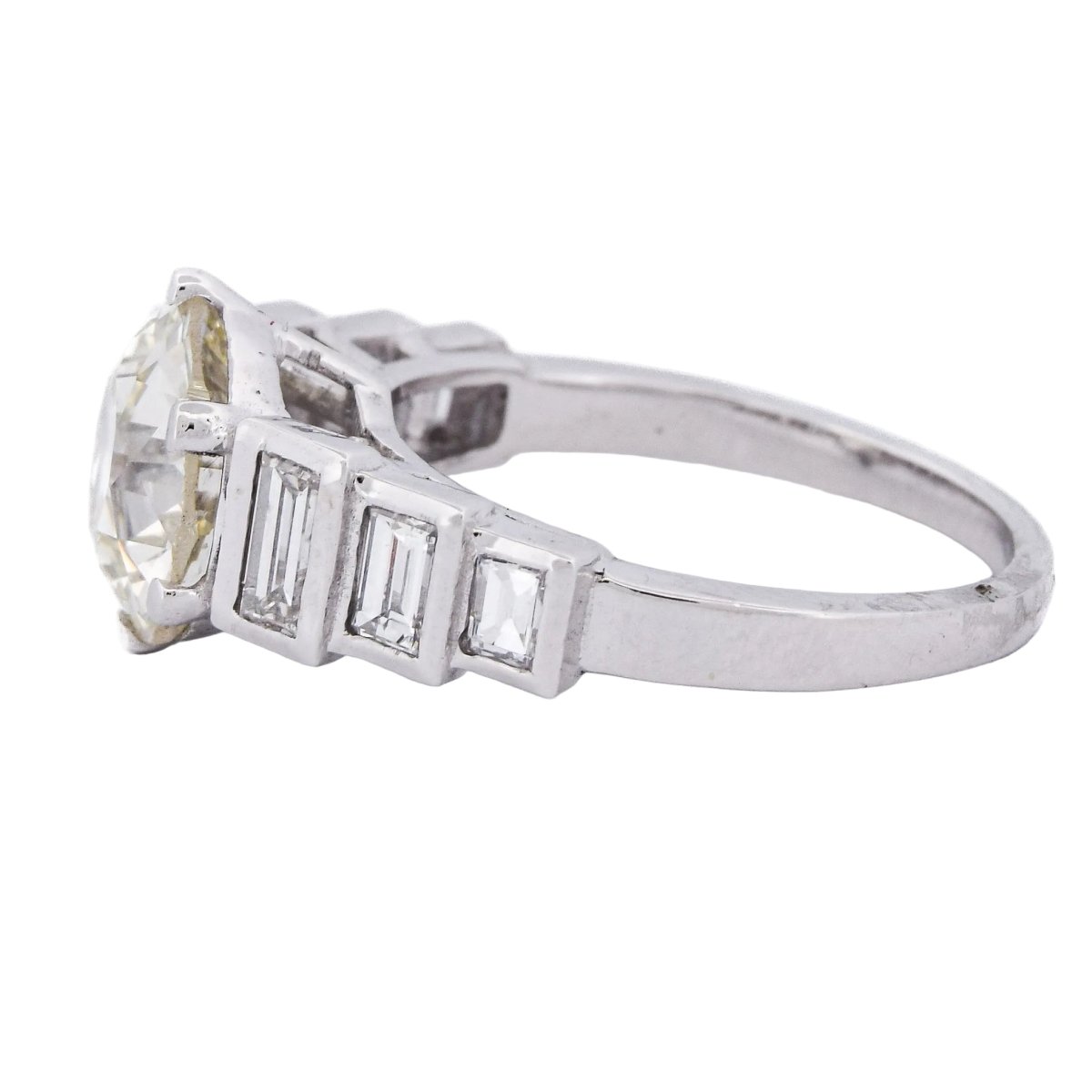 Bague Solitaire en platine et diamants - Castafiore