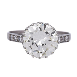 Bague Solitaire en platine et diamants - Castafiore