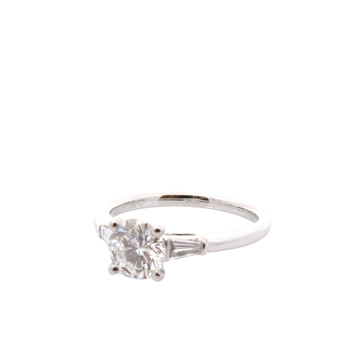 Bague Solitaire en platine et diamants - Castafiore