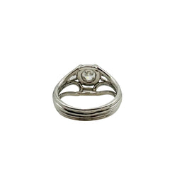 Bague Solitaire en platine et diamants - Castafiore